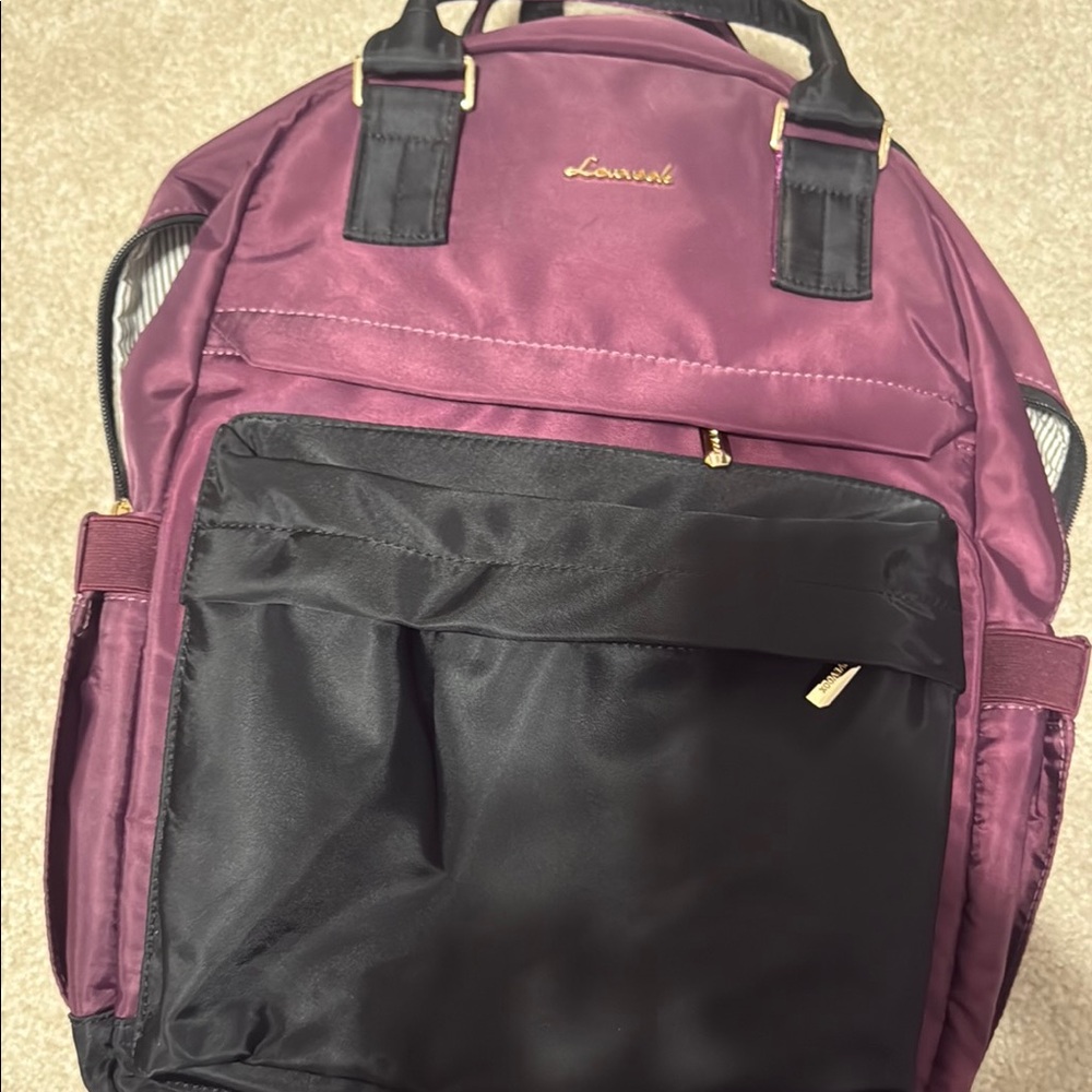 Purple and Black work back pack